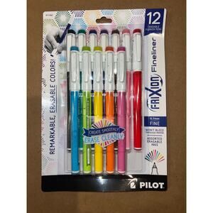 Erasable Markers, 12 colors, NEW! Pilot 0.7mm line width